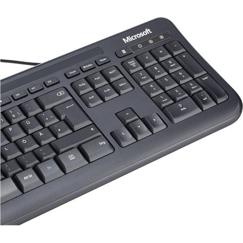  Microsoft Keyboard 600 Black, German layout, ANB-00008 (Black, German layout)