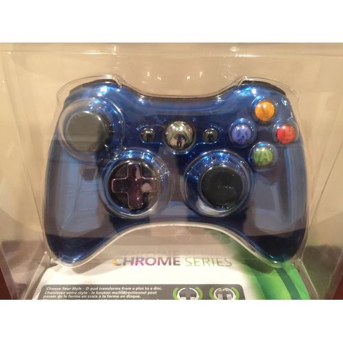  Microsoft Xbox 360 Special Edition Chrome Series Wireless Controller - Blue