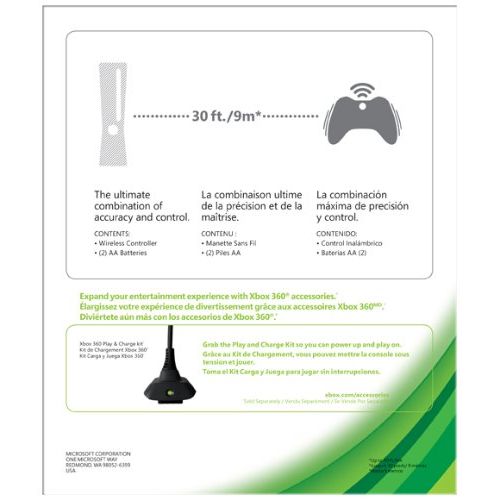  Microsoft Xbox 360 Wireless Controller, Black