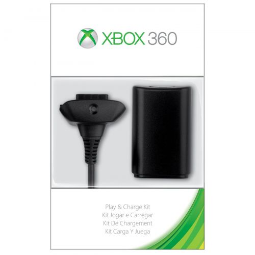  Microsoft Xbox 360 Black Play and Charge Kit