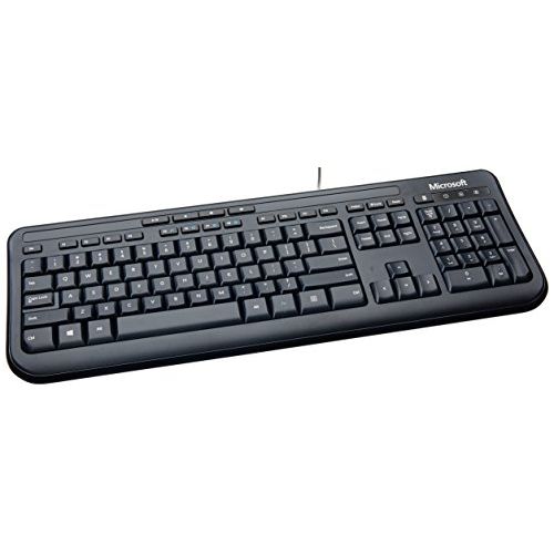  Microsoft Wired Desktop 600 (Black) - Wired Keyboard and Mouse Combo. USB Connectivity. Spill Resistant Design. Plug and Play