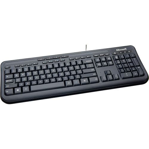 Microsoft Wired Desktop 600 (Black) - Wired Keyboard and Mouse Combo. USB Connectivity. Spill Resistant Design. Plug and Play