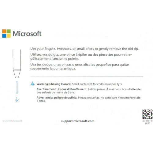  Microsoft Surface Pen Tips Replacement Kit (Original HB Type) for Surface Pro, GO, Laptop, and Book (1 Pack)