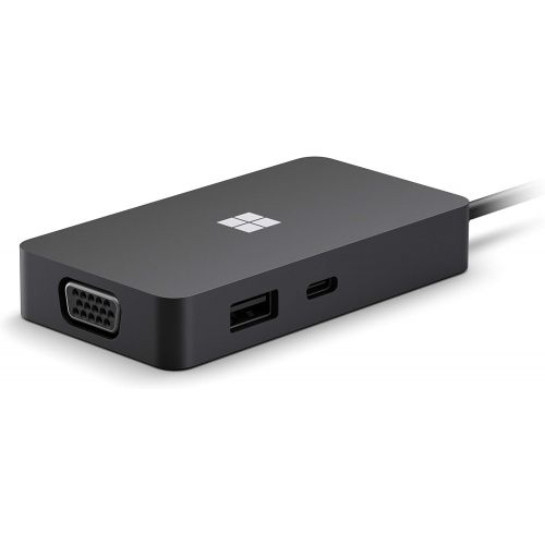  Microsoft USB-C Travel Hub - Multiport Adapter with VGA, USB, Ethernet, HDMI Ports. Compatible with USB-C Laptops/PCs