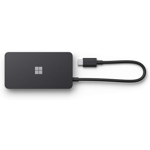  Microsoft USB-C Travel Hub - Multiport Adapter with VGA, USB, Ethernet, HDMI Ports. Compatible with USB-C Laptops/PCs