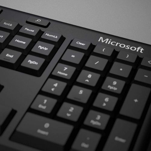  Microsoft Ergonomic Desktop Keyboard and Mouse Combo for Business, Matte Black