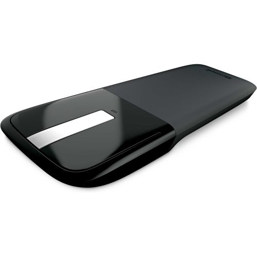  Microsoft RVF-00052 Arc Touch Mouse - Black. Sleek,Ergonomic design, Right/Left Hand Use, Ultra slim and lightweight, Bluetooth Mouse for PC/Laptop,Desktop works with Windows/Mac c