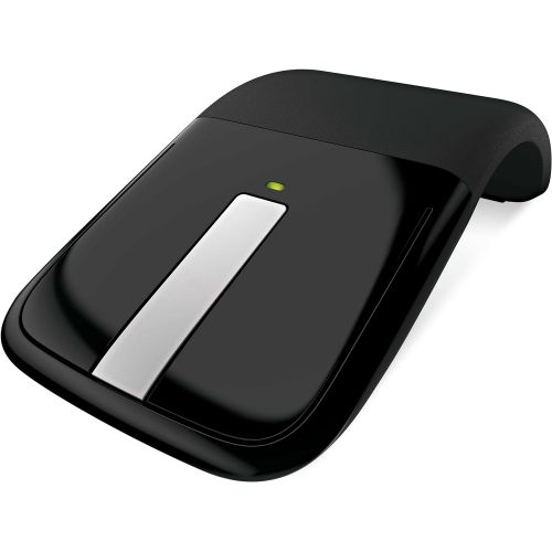  Microsoft RVF-00052 Arc Touch Mouse - Black. Sleek,Ergonomic design, Right/Left Hand Use, Ultra slim and lightweight, Bluetooth Mouse for PC/Laptop,Desktop works with Windows/Mac c