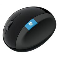 Microsoft Sculpt Ergonomic Mouse, Black - Wireless Mouse for Natural Wrist Comfort with 4-Way Scroll Wheel for PC/Laptop/Desktop, works with Mac/Windows 8/10/11 Computers