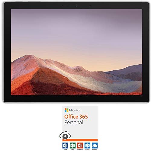  Microsoft VDH-00001 Surface Pro 7 12.3 inch Touch Intel i3-1005G1 4GB/128GB Platinum Bundle Office 365 Personal 1-Year Subscription for 1 Person