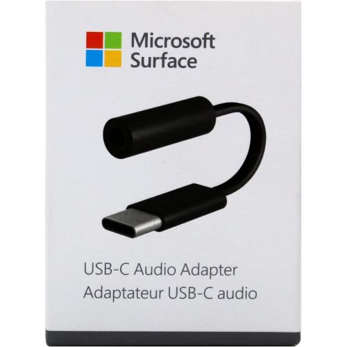  Microsoft Surface USB-C Audio Adapter 3.5mm Headphone Stereo Mini Jack (F) Black LKZ-00001