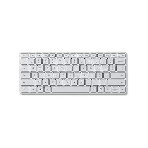  Microsoft Designer Compact Keyboard - Glacier. Standalone Wireless Bluetooth Keyboard. Compatible with Bluetooth Enabled PCs/Mac