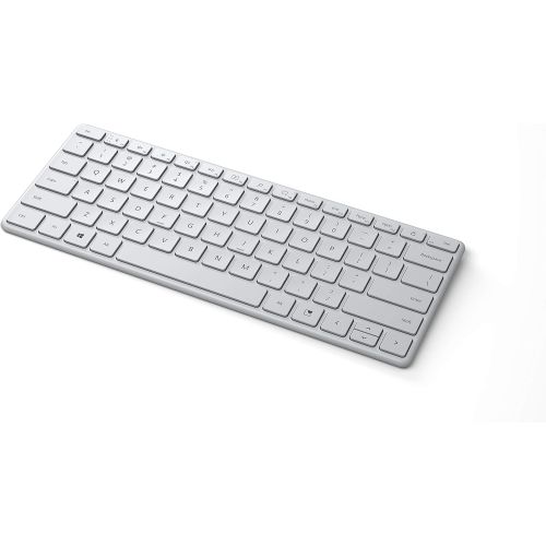  Microsoft Designer Compact Keyboard - Glacier. Standalone Wireless Bluetooth Keyboard. Compatible with Bluetooth Enabled PCs/Mac