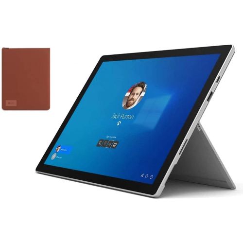  Newest Microsoft Surface Pro 7 12.3 Inch Touchscreen Tablet PC Intel 10th Gen Core i3 4GB RAM 128GB SSD Windows 10 Platinum (Latest Model) with Surface Pro Sleeve Poppy Red Bundle