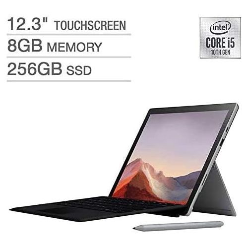  New Microsoft Surface Pro 7 Bundle: 10th Gen Intel Core i5-1035G4, 8GB RAM, 256GB SSD (Latest Model) with Black Type Cover and Surface Pen, 12.3 Touch-Screen Pixelsense Display (Wi