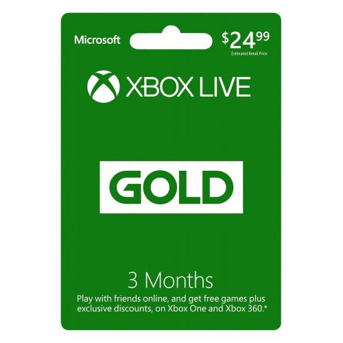  Microsoft Xbox Live 3 Month Gold Card (Physical Card)