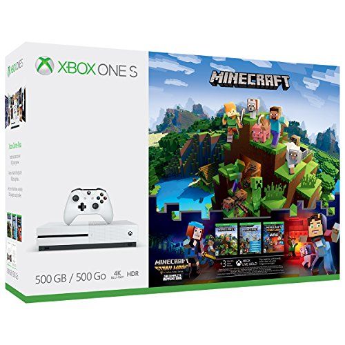  Microsoft Xbox One S 500GB Console - Minecraft Complete Adventure Bundle [Discontinued]