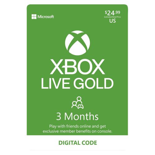  Microsoft Xbox Live Gold: 3 Month Membership [Digital Code]