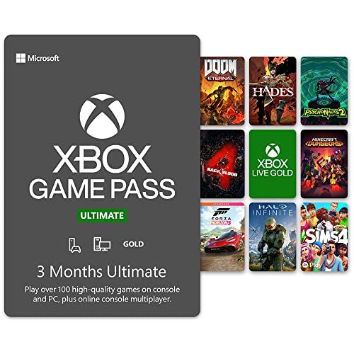  Microsoft Xbox Game Pass Ultimate: 3 Month Membership [Digital Code]