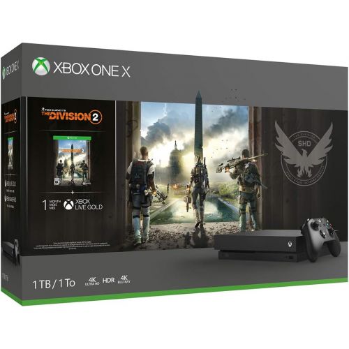  Microsoft Xbox One X 1TB Console - Tom Clancys The Division 2 Bundle (Discontinued)