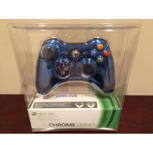  Microsoft Xbox 360 Special Edition Chrome Series Wireless Controller - Blue