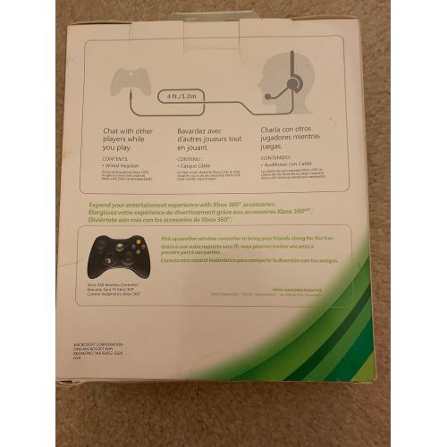  Microsoft Xbox 360 P5F-00001 Headset - In-Line Volume Control, Boom Microphone