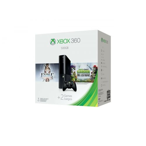  Microsoft Xbox 360 500GB Console - Fable Anniversary and Plants vs Zombies: Garden Warfare Bundle