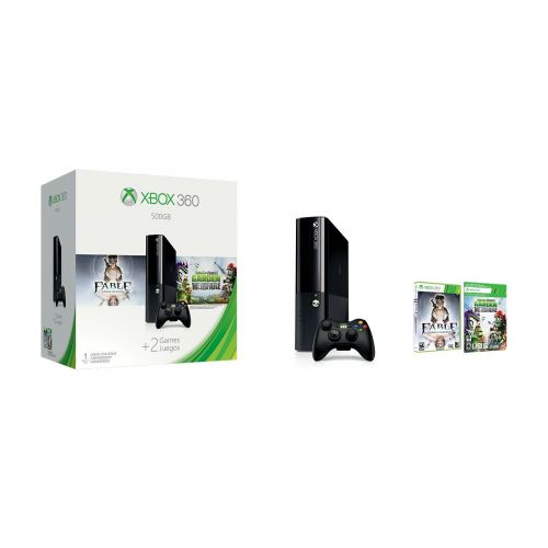  Microsoft Xbox 360 500GB Console - Fable Anniversary and Plants vs Zombies: Garden Warfare Bundle