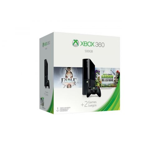  Microsoft Xbox 360 500GB Console - Fable Anniversary and Plants vs Zombies: Garden Warfare Bundle