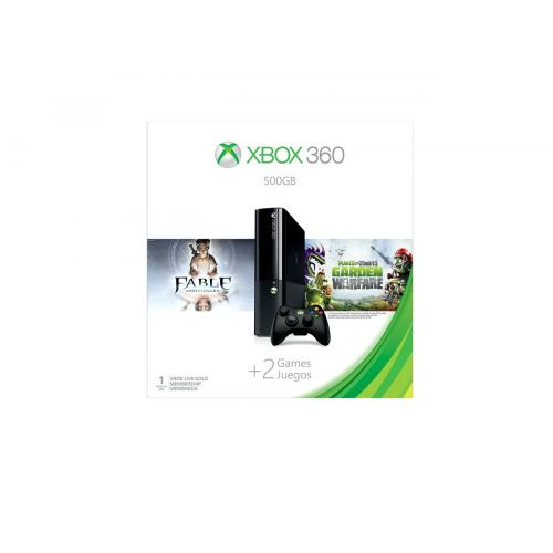  Microsoft Xbox 360 500GB Console - Fable Anniversary and Plants vs Zombies: Garden Warfare Bundle