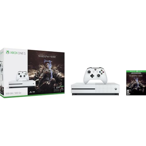  Microsoft Xbox One S 500GB Console - Shadow of War Bundle [Discontinued]