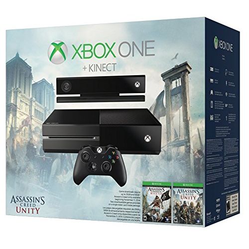  By      Microsoft Xbox One with Kinect: Assassins Creed Unity Bundle, 500GB Hard Drive