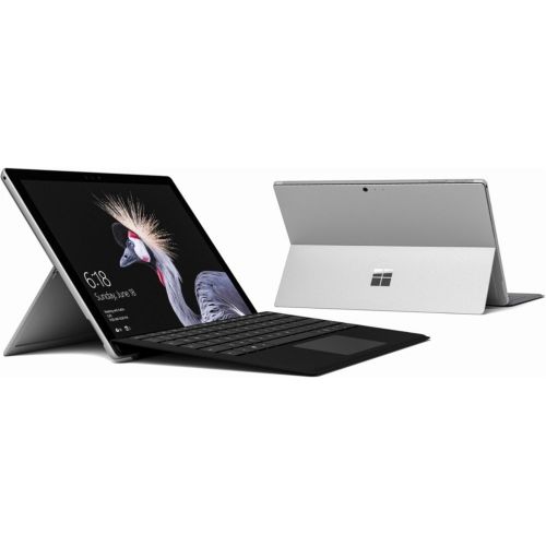  Latest Model Microsoft Surface Pro 12.3 PixelSense Touchscreen High Resolution Tablet PC with Black Type Cover, Intel Core M3-7Y30 Processor, 4GB RAM, 128GB SSD, WIFI, Windows 10 P