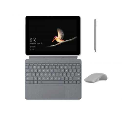  Microsoft Surface Go (Intel Pentium Gold 4415Y) 4GB RAM 64GB Storage with Platinum Microsoft Surface Go Signature Type Cover, Pen and Arc Mouse Bundle