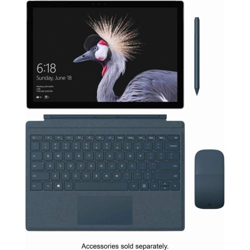  Microsoft Surface Pro 5 12.3” TouchScreen Tablet PC Computer, Core M3, 4GB 128GB SSD, 802.11 ac Wifi, Bluetooth 4.1, USB 3.0, Keyboard, 13 hrs battery Win 10, Silver, 1.69 lbs, Typ