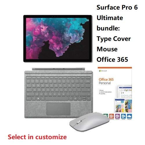  Microsoft Surface Pro (5th Gen) LJJ-00001 12.3 Touch-Screen Tablet PC, Intel Core M3, 4GB RAM, 128GB SSD, Windows 10 Home with Free Platinum Signature Type Cover Customize More!