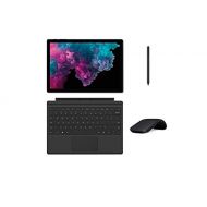 Microsoft Surface Pro 6 Bundle, 12.3” Touchscreen 2736x1824 267 PPI, Quad-core i5-8250U, 8GB RAM, 256GB SSD, Black, with Official Black Type Cover, Mouse and Pen (Dark)