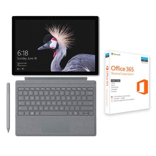 Microsoft Surface Pro 12.3” PixelSense 10-Point Multi-Touch Display (Fifth Generation) Tablet PC, Intel Core i5-7300U 2.6GHz, 8GB RAM, 128GB SSD, Including Platinum Type Cover, Win