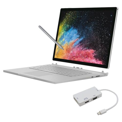  Microsoft Surface Book 2 15-Inch 256GB i7 2-In-1 Laptop Bundle (16GB RAM, Detachable Touchscreen, Windows 10 Pro) 2017