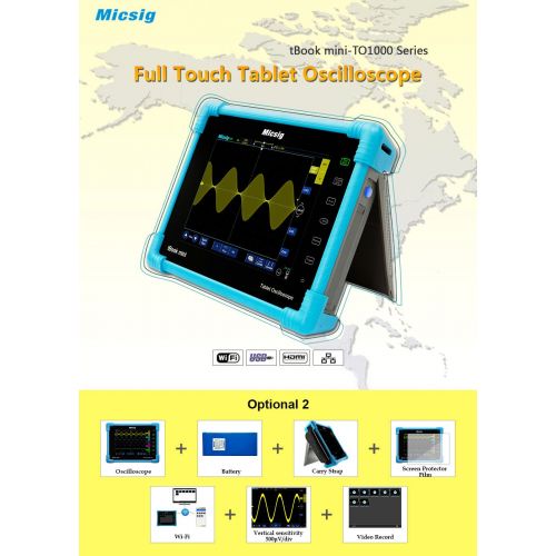  Micsig Digital Tablet Oscilloscope 100MHz 4CH TO1104 with Optional 2