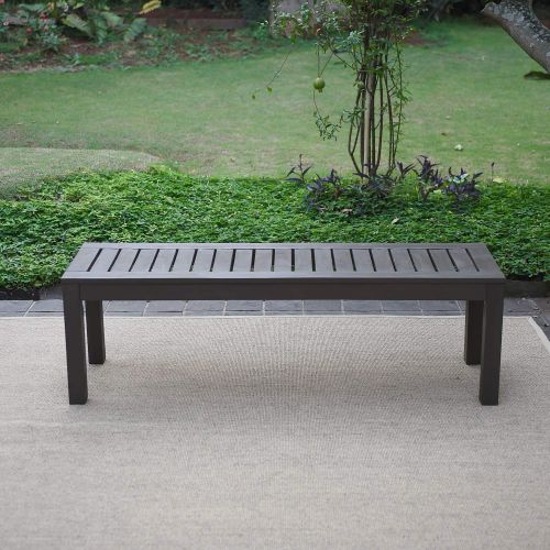  Mid Cambridge-Casual 817140 Alfresco Backless Bench, Dark Grey