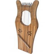 Mid-East Mini Kinnor Davids Harp Lyre - Walnut