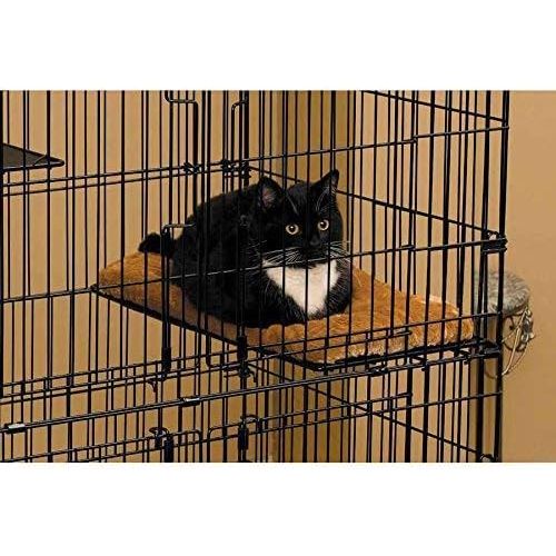  MidWest Homes for Pets Midwest Cat Playpen | Cat Cage Includes 3 Adjustable Perching Shelves & 1 Shelf-Attaching Cat Bed & Wheel Casters | Ideal for 1-2 Cats | Cage Measures 36L x 23.5W x 50.50H Inches