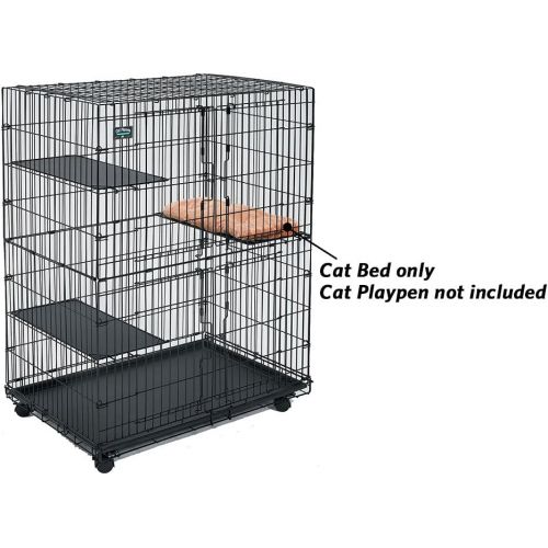  MidWest Homes for Pets Midwest Cat Playpen | Cat Cage Includes 3 Adjustable Perching Shelves & 1 Shelf-Attaching Cat Bed & Wheel Casters | Ideal for 1-2 Cats | Cage Measures 36L x 23.5W x 50.50H Inches