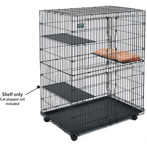  MidWest Homes for Pets Midwest Cat Playpen | Cat Cage Includes 3 Adjustable Perching Shelves & 1 Shelf-Attaching Cat Bed & Wheel Casters | Ideal for 1-2 Cats | Cage Measures 36L x 23.5W x 50.50H Inches