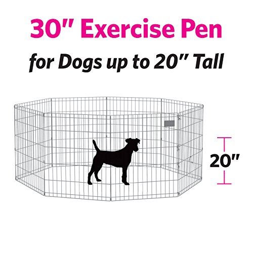  MidWest Homes for Pets MidWest Exercise Pen / Pet Playpens | 8-Panels Each w/ 5 Height Options Ideal for Any Dog Breed