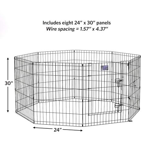  MidWest Homes for Pets MidWest Exercise Pen / Pet Playpens | 8-Panels Each w/ 5 Height Options Ideal for Any Dog Breed