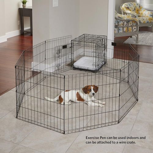  MidWest Homes for Pets MidWest Exercise Pen / Pet Playpens | 8-Panels Each w/ 5 Height Options Ideal for Any Dog Breed