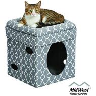 [아마존 핫딜] MidWest Homes for Pets MidWest Curious Cat Cube, Cat House / Cat Condo