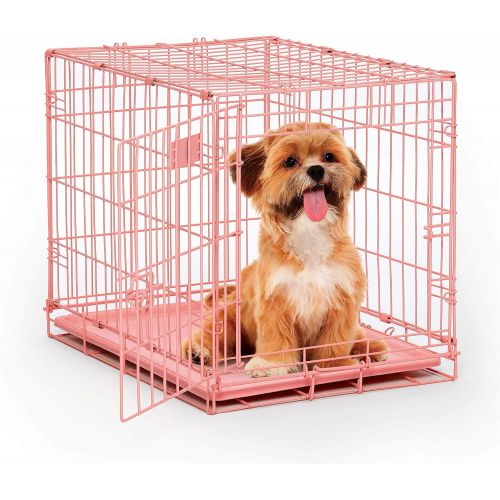  MidWest Homes for Pets Dog Crate | iCrate Single Door & Double Door Folding Metal Dog Crates | Fully Equipped